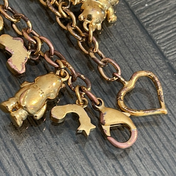 Bradford Exchange Care Bears 24k Gold Plated & Swarovski Charm Bracelet Rare - Picture 9 of 17